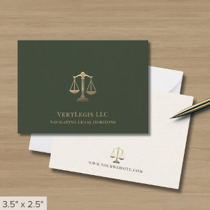 Stylish Gold Scales of Justice Card