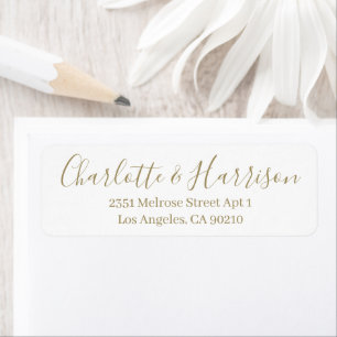 Stylish gold script modern chic elegant wedding