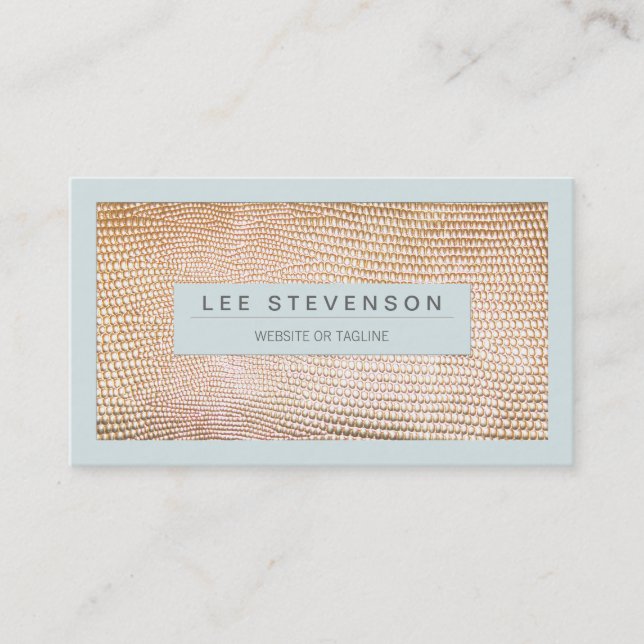 Stylish Gold Snakeskin Beauty and Fashion Business Card (Front)