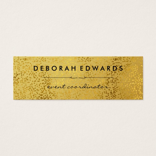 Stylish Gold Specks Pattern Metallic Gold (Front)