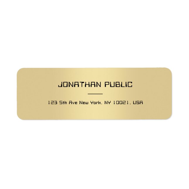 Stylish Gold Template Elegant Minimalist Design (Front)