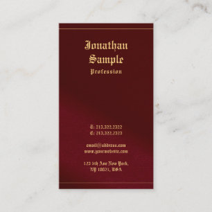 Stylish Gold Text Font Classic Luxurious Look Business Card