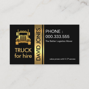 Stylish Gold Truck Stripes Business Card