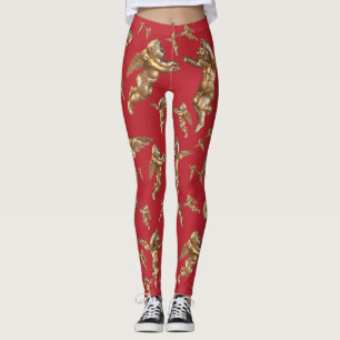 Stylish Golden Angels   Leggings