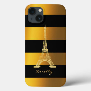 Stylish Golden Eiffel Tower Unique Gifts iPhone 13 Case
