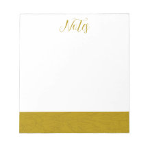 Stylish golden Notepad