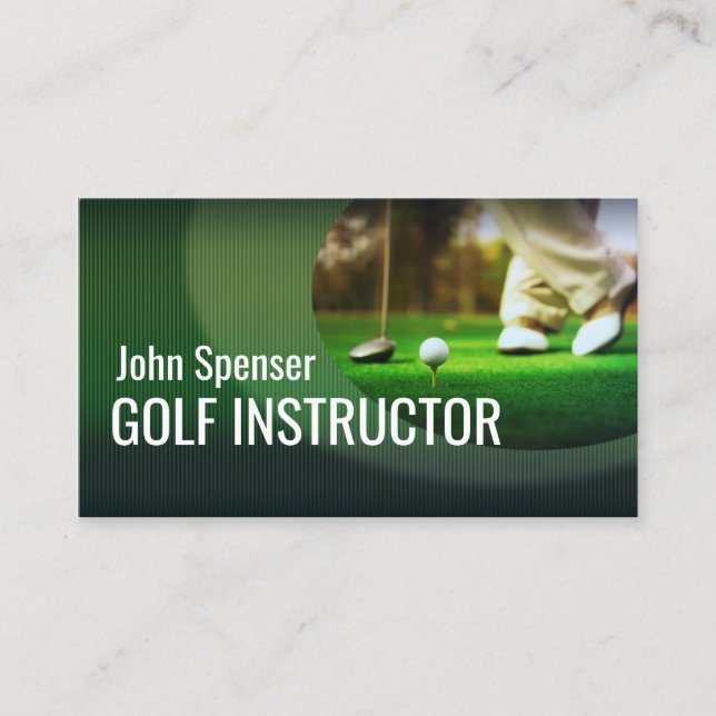 Stylish Golf Coach Putter Business Card (Front)