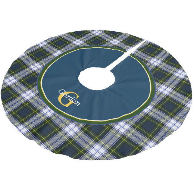 Stylish Gordon Dress Tartan Plaid Tree Skirt (Angled)