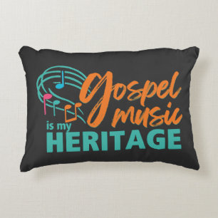 Stylish GOSPEL MUSIC IS MY HERITAGE  Decorative Cushion