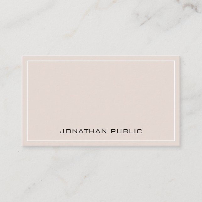 Stylish Gothic Font Professional Cool Simple Plain Business Card (Front)