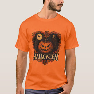Stylish Gothic Pumpkin Halloween Men’s Graphic T-S T-Shirt