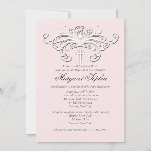 Stylish Grace Religious Occasion Invitation (Front)