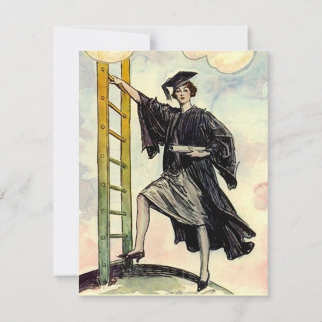 STYLISH GRAD GRADUATION PARTY INVITE INVITATION (Front)