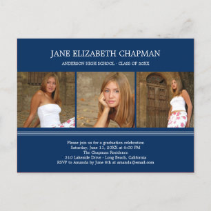 Stylish Grad Graduation Postcard