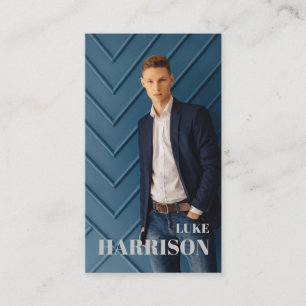 Stylish Grad Photo Name   Graduation Business Card