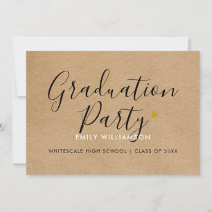 Stylish Graduation Party Class of 2021 Rustic Invitation