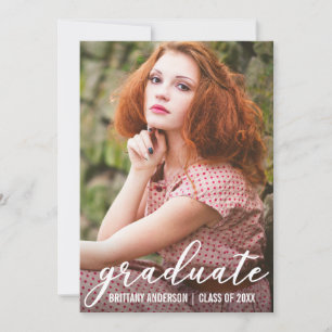 Stylish Graduation Photo Announcement Card
