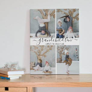 Stylish   Grandchildren   Photo Collage Plaque