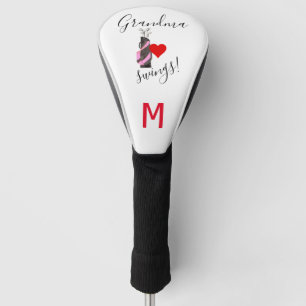 Stylish Grandma Golfer Golf Bag Monogram    Golf Head Cover