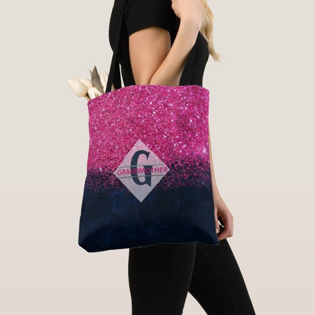 Stylish GRANDMOTHER Tote Monogrammed (Close Up)