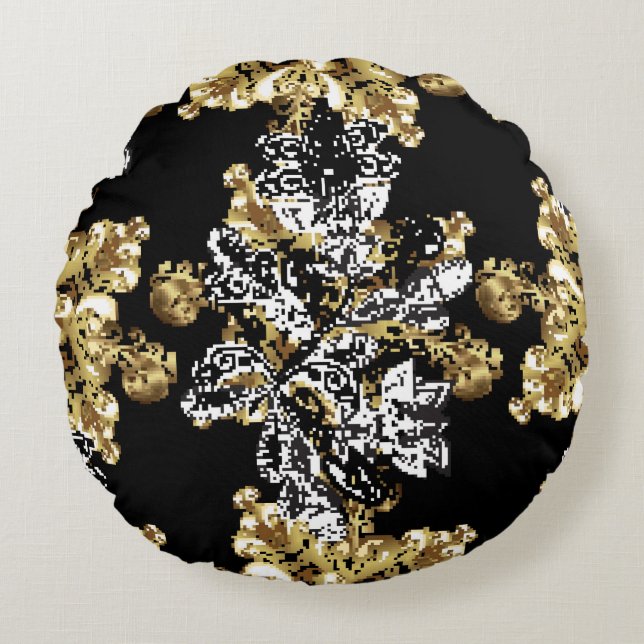 Stylish graphic pattern. Seamless background. Wall Round Cushion (Front)