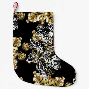 Stylish graphic pattern. Seamless background. Wall Small Christmas Stocking