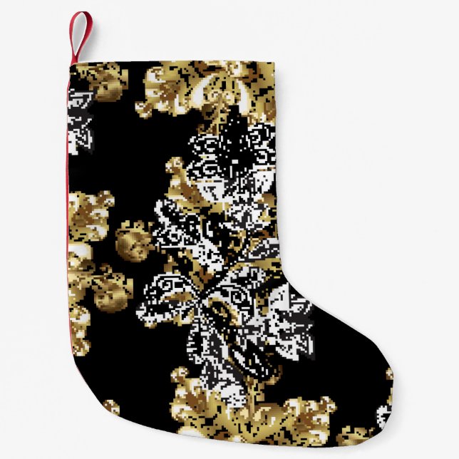 Stylish graphic pattern. Seamless background. Wall Small Christmas Stocking (Front)