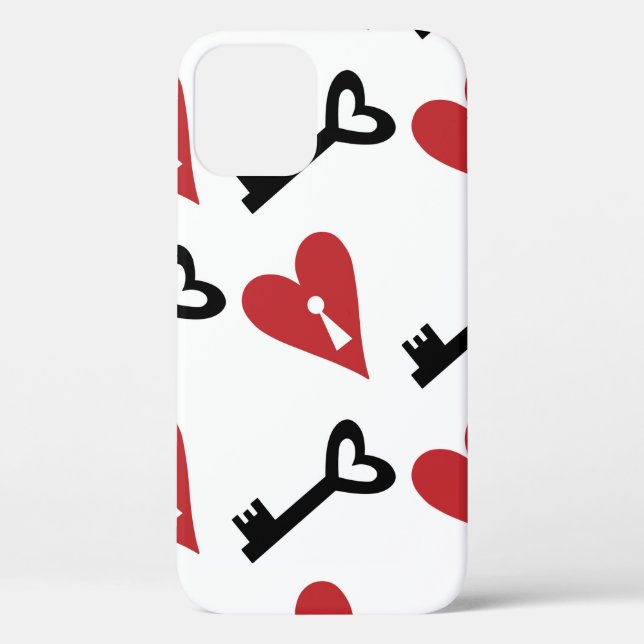 Stylish graphic seamless pattern with hearts and k Case-Mate iPhone case (Back)