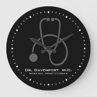Stylish Gray Stethoscope Illustration on Black