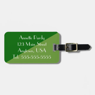Stylish Green 2 Tone Designer Luggage Tag