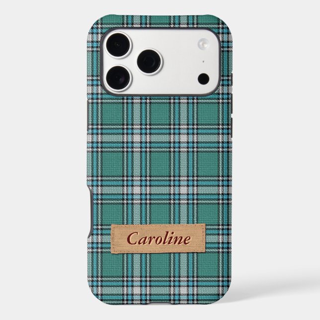 Stylish Green Fabric Plaid Tartan Pattern (Back)