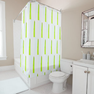 Stylish Green Grass Minimalistic Shower Cusrtain Curtain