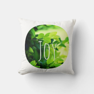 Stylish Green Leaves Minimalism Joy Cushion Pillow