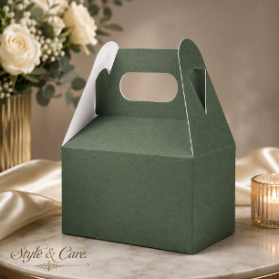 Stylish Green Pattern Luxury Party Treat Gable Favour Box