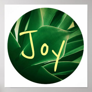 Stylish Green Plant Succulent Joy Poster
