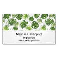 Stylish Green Tropical Leaves Pattern