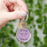 Stylish Greenery Wreath Handmade With Love Key Ring<br><div class="desc">Hand drawn stylish greenery wreath with modern and script typography keychain.</div>