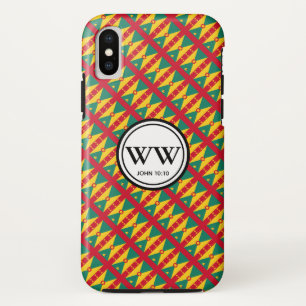Stylish GRENADA CARRIACOU Monogram Abundant Life iPhone XS Case