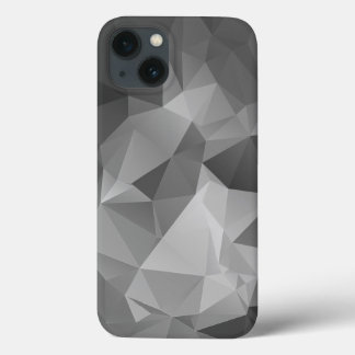 Stylish Grey Abstract Pyramid Art iPhone 13 Case