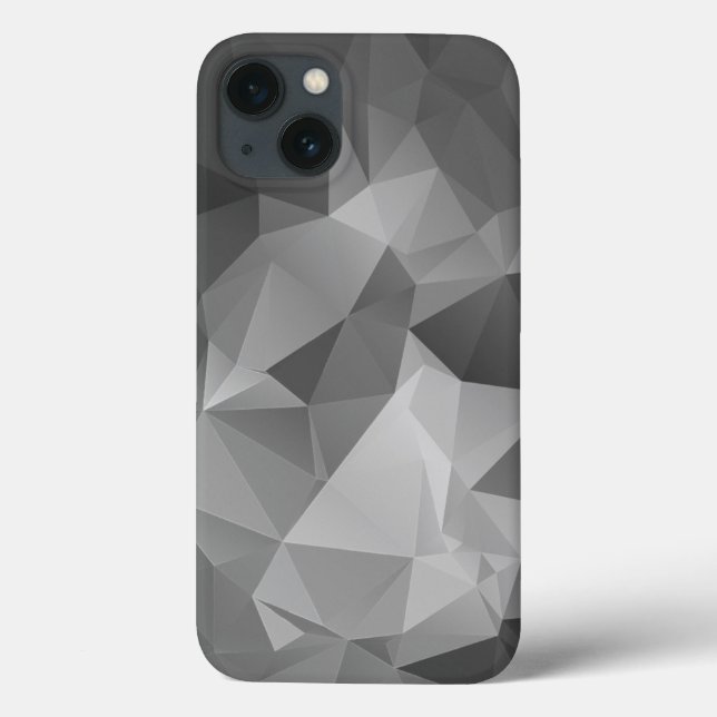 Stylish Grey Abstract Pyramid Art Case-Mate iPhone Case (Back)