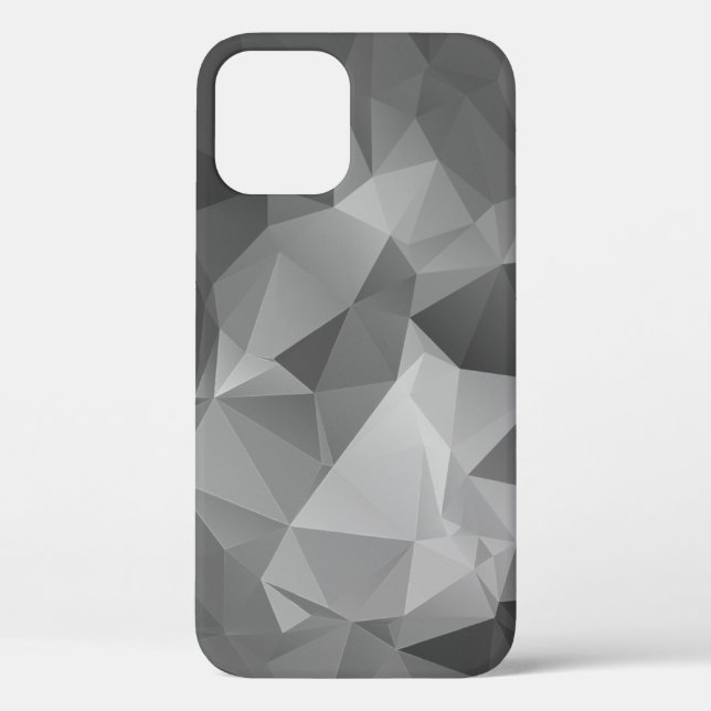 Stylish Grey Abstract Pyramid Art Case-Mate iPhone Case (Back)
