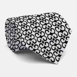Stylish Grey and Black Pattern Tie