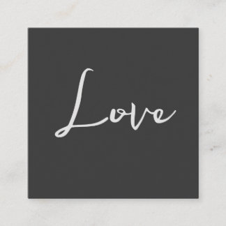 Stylish Grey Background Love Wedding Enclosure Card