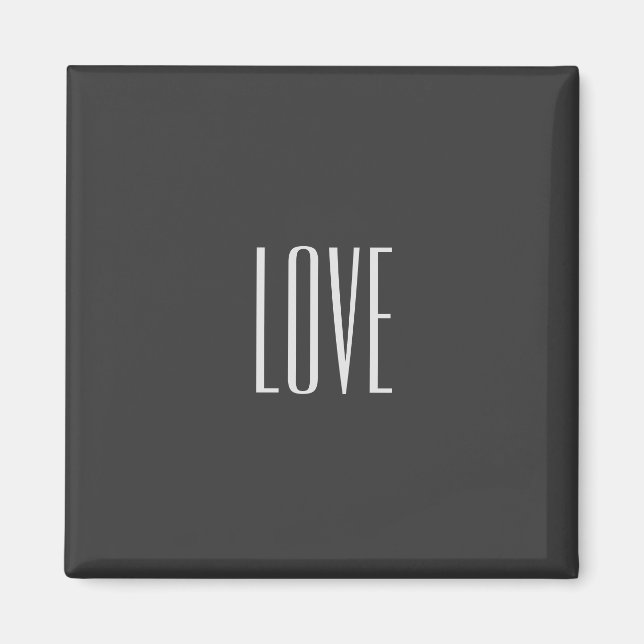 Stylish Grey Background Love Wedding Postage Magnet (Front)