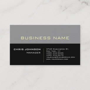 Stylish Grey Black Futurist Techno Business Card