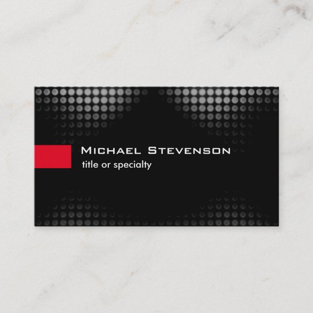 Stylish Grey Black Modern Unique Business Card (Front)