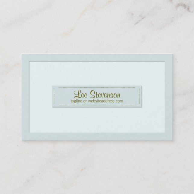 Stylish Grey Blue Business Card (Front)