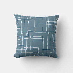 Stylish Grey Blue Pattern Cushion