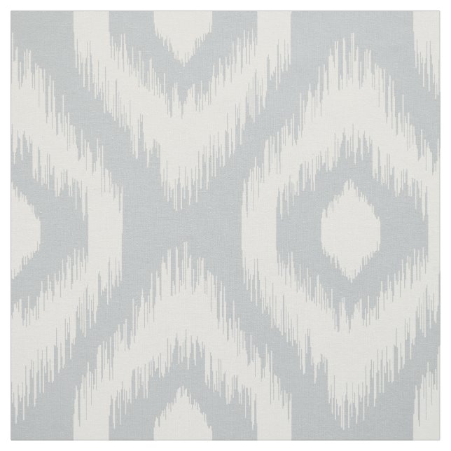Stylish Grey & Ivory Diamond Ikat Ethnic Pattern Fabric (Swatch)