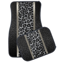 Stylish Grey Leopard Animal Print Pattern | Damask